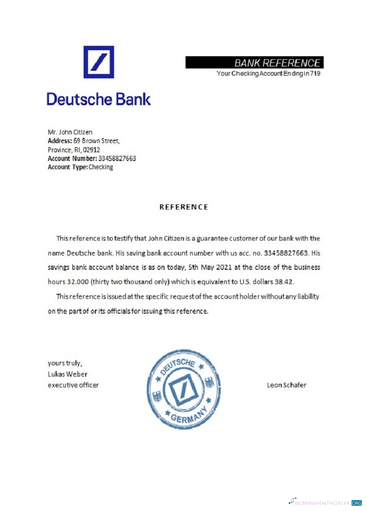 Download Germany Deutsche bank reference Photoshop template